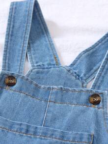 Genkimix Kids 新款纹理面料背带连体裤，适合小男孩穿着，可用于上学、郊游、玩耍和度假。