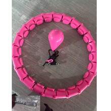 47-Inch/120cm Adult Fitness Circle For Weight Loss And Exercise, Suitable For Women And Beginners, Includes 24 Detachable Links And A DIY Empty Ball (Pink). - Pink - View 1