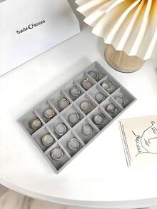 1pc, 54 Compartments, 5 Layers, Transparent, Velvet Cloth, Acrylic Jewelry Storage Box - Large Capacity Earrings, Rings, Necklaces Storage, Home And Travel Dual Use, Fade-Resistant Padded Drawer Design, Women's Gift, Modern Style Jewelry Box - 54 Grid 5 Layers Acrylic - View 14