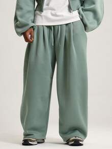 Musero 灯笼裤 褶裥细节 松紧腰带 阔腿针织裤 套装单品 仅含裤子 春夏必备 - 薄荷綠 - 查看 3
