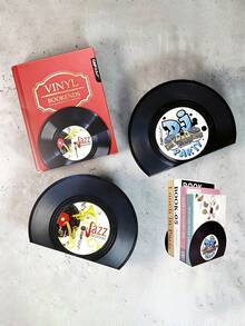Joivida 2 Bộ Giá đỡ sách hình đĩa vinyl ban nhạc rock Blurry Oasis, Giá đỡ sách để bàn kiểu retro, Giá đỡ sách phân chia, Giá đỡ sách hình đĩa vinyl, Giá đỡ sách hình đĩa vinyl kiểu retro màu đen, Giá đỡ sách kiểu cổ điển bo tròn, Giá đỡ sách trang trí kiểu cổ điển cho học sinh, sinh viên, văn phòng tại nhà - Nhiều màu - Xem 9