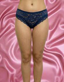Ropa interior femenina tipo francés encaje bordado floral transpirable sexy ajustada cintura media corta primavera verano uso diario y citas - Multicolor - Ver 3