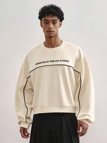 TOKVUE Men's Casual Printed Patchwork Pullover Sweatshirt - Multicolor - View 3