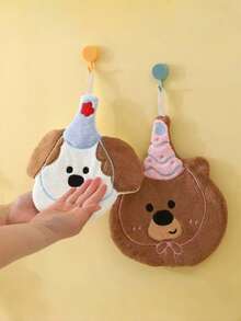 Joivida 超柔软珊瑚绒浴室手巾 - 可爱卡通设计，高吸水性涤纶手巾，完美礼物，日常送礼佳品 - 彩色 - 查看 1