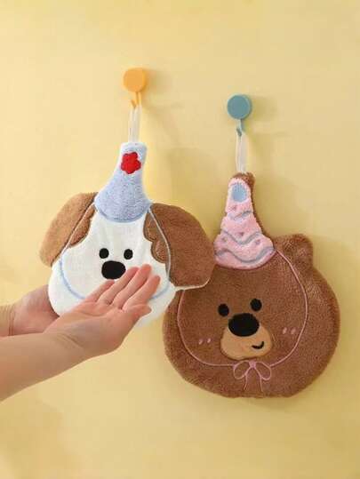 Joivida 超柔软珊瑚绒浴室手巾 - 可爱卡通设计，高吸水性涤纶手巾，完美礼物，日常送礼佳品