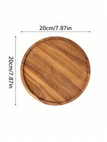 1 Set 12 Inch Round Wooden Elegant Rustic Farm Candle Holder Decorative Tray Centerpiece Natural Color For Kitchen Dining Room Home Decor Farmhouse Style Vintage Handmade Table Decor - Multicolor - View 6