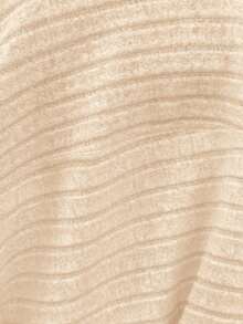 SHEIN Vestido midi sin mangas con abertura y acanalado de unicolor para maternidad - Albaricoque - Ver 10