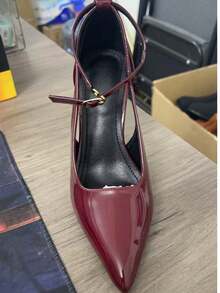 CUCCOO BIZCHIC Salto Alto Fashionável com Fivela e Bico Fino, Versátil para Uso Diário