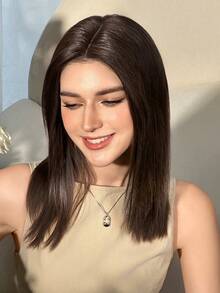 10英寸女士真人发蕾丝假发片，尺寸5.2*1.75英寸，前额发际线假发片，适合日常佩戴，隐形无痕，佩戴方便。 - S2 - 查看 4