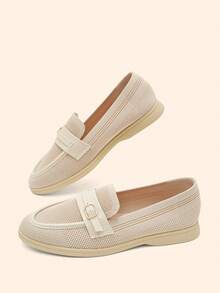 CUCCOO BASICS Women's Buckle Design Casual Fashionable Flat Shoes Valentine's Day - Apricot - View 7