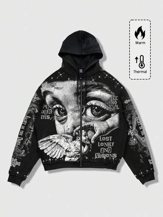 Street Life sweat-shirt à capuche avec slogan Street Angel pour hommes