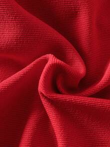 Tween Girl Casual Cute Bow Embroidered Flower Print Hooded Sweatshirt - Red - View 7