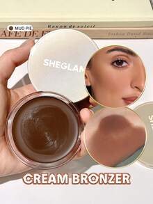 SHEGLAM Silk Haze Cream Bronzer-Mud Pie Contour Cream Non-Greasy Long Lasting Natural Bronzer Contouring Weightless Contour Brand Beauty Makeup Face Paint Cosmetic For Women Girls Perfect For Winter Spring Ideal For Y2K Fancy Fashion Suitable For Birthday Gift Party Ready Best Color - Mud Pie - View 1