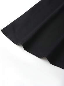 GlowEve 女士不规则下摆针织套头衫和收腰A字连衣裙套装，休闲日常法式优雅通勤时尚复古商务度假装，灰色长袖针织衫和深灰色连衣裙，早春/秋季新品两件套 - 彩色 - 查看 6