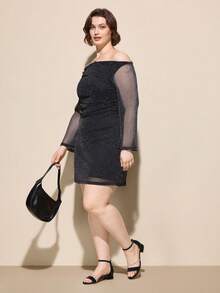 CUCCOO CURVES 女士黑色时尚水钻绑带宽楦凉鞋 - 靜夜黑 - 查看 6