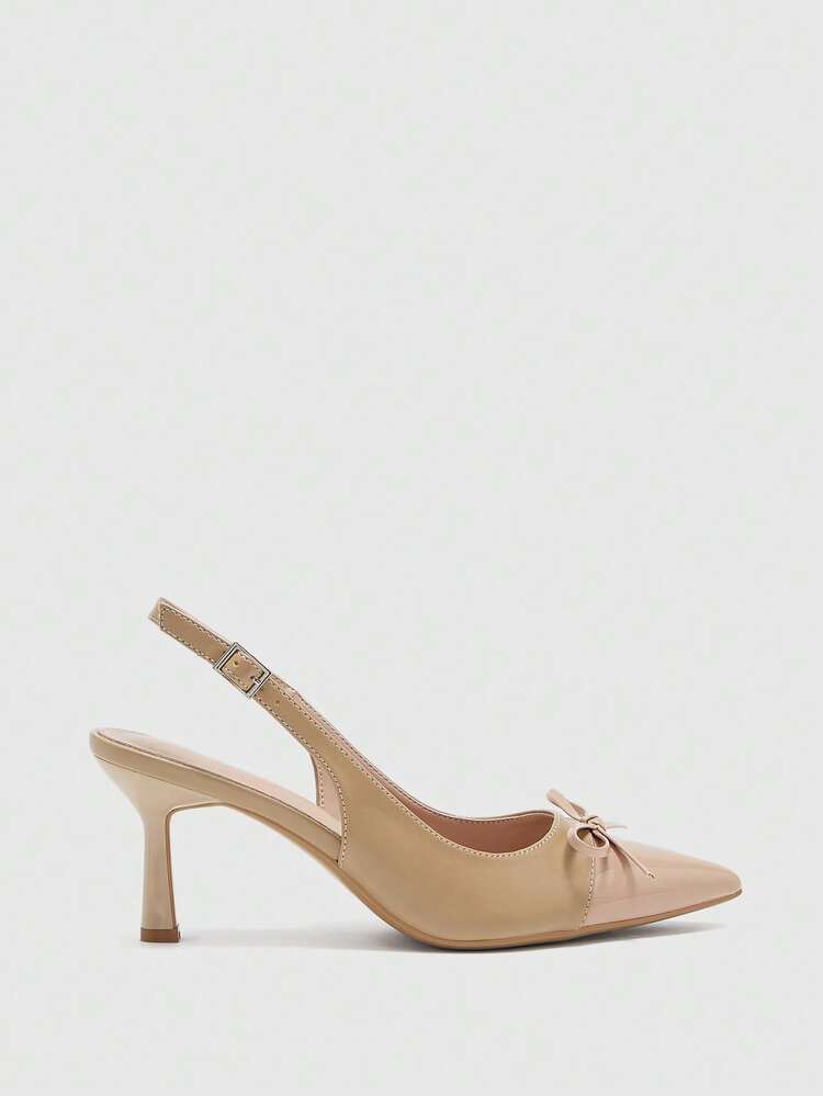 CUCCOO BIZCHIC Minimalist Backless Pointed Toe Women Pumps, Commuting & Casual
