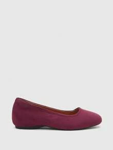 CUCCOO BIZCHIC Women's Fashionable Versatile Commuting Casual Flats - Burgundy - View 9