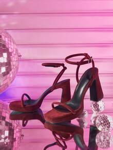 CUCCOO LuxiPop Sandalias de tacón elegantes y minimalistas para uso diario