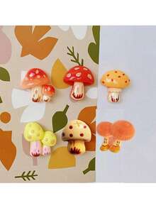 9Pcs Cute Mushroom Fridge Magnet Set, Creative Decorative Magnets For Kitchen, Office Whiteboard, Locker, Dishwasher, Perfect For Home Personalization And Valentine's Day Gift - Multicolor - View 10