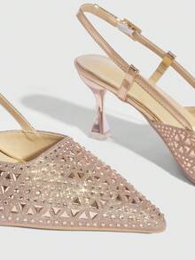 CUCCOO SZL Slip-On High Heel Shoes, New Spring/Summer Commuting High Heel Pumps - Champagne - View 6