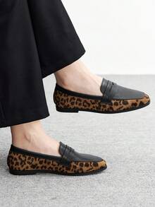 CUCCOO BIZCHIC 女士休闲简约平底鞋，适合办公和通勤穿着 - 棕色 - 查看 1