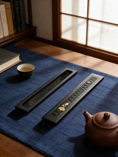 Cirelle 复古竹制香炉盒 – 檀香香薰架，香氛收纳盒及木质托盘，禅意家居装饰，瑜伽及冥想礼物