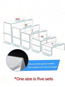 Bộ 5 giá đỡ trưng bày hình chữ U bằng acrylic trong suốt - Giá đỡ bánh cupcake có thể tái sử dụng cho món tráng miệng, trang sức, tiệc cưới và đồ dùng tiệc tùng. Chắc chắn, có thể điều chỉnh và dễ dàng lắp ráp. - Trong sáng - Xem 12