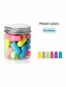 10/24/60/128 片装 贴合耳廓的睡眠耳塞 降噪睡眠耳塞 阻隔鼾声 工厂工作学习办公室旅行放松休息专注安静舒适柔软可重复使用可水洗低过敏性