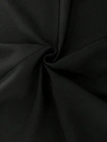 GlowEve 女士收腰A字直筒半身裙，前开衩设计，仿翻盖口袋，优雅职业风，适合职场、教师、独立日等场合，中长款 - 黑色 - 查看 6