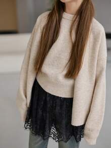 DAZY 少女蕾丝裙 - 黑色 - 查看 7