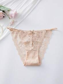 6条装多色花卉蕾丝丁字裤，无缝女士内裤 - 彩色 - 查看 6