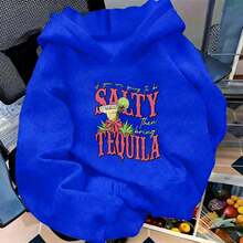 Mujer frase creativa diseño divertido fiesta casual otoño invierno sudadera - azul real - Ver 1