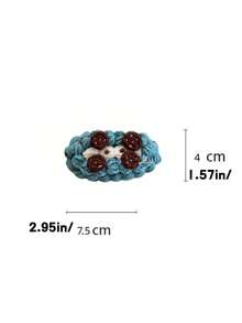 Joivida 1 pièce Clip à cheveux tricoté de dessin animé pour l'automne et l'hiver, pince à cheveux latérale mignonne, épingle à cheveux pour cheveux rebelles, accessoire pour cheveux pour femmes - Multicolore - Voir 3