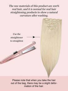 9AM Hair 7PCS Straight Clip In 100% Human Hair Extensions 14-24inches 115G Double Weft Invisible Clip Hair Extensions For Salon Natural High Quality Real Remy Human Hair Silky Seamless Winter Christmas Halloween Costumes Autumn Outfits Women Fall - S60A - View 14