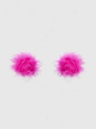 Kawaii 1 Pair Women's Cute Furry Nipple Covers & Chafing Gel Pads