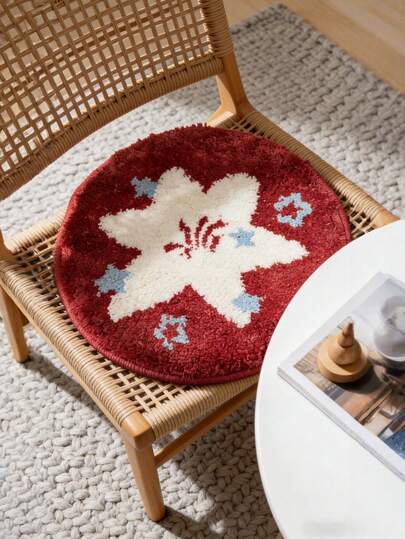 Joivida 奢华花卉图案坐垫 - 多功能加厚防滑垫，优雅实用，家居/办公礼品