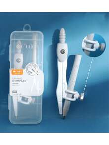 1 pieza Juego de compás de lápiz mecánico 2B, se adapta a bolígrafo/lápiz automático, kit de herramientas de dibujo y diseño para exámenes, de vuelta a la escuela