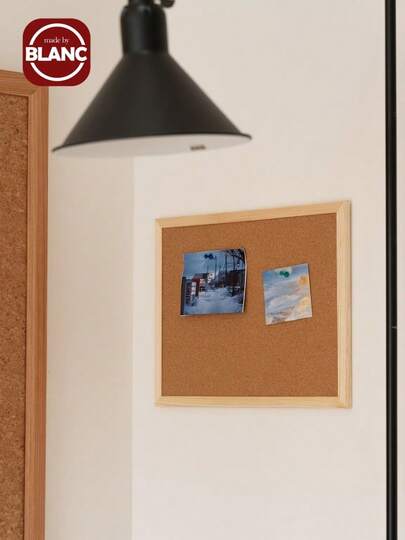 Tablero de corcho enmarcado, marco de roble, tablero decorativo para colgar chinchetas, perfecto para oficina y decoración del hogar, tablero de mensajes familiar o escolar o tablero de visión (el color de la chincheta es aleatorio), útiles escolares, de vuelta a la escuela