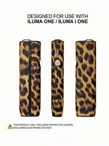 1 件 12*3.5 厘米适用于 IQOS ILUMA ONE 防摔保护套适用于 Iqos Iluma I One 保护套用于装饰时尚配件表面动物印花 PU 皮革礼物，全面保护，减震，防滑