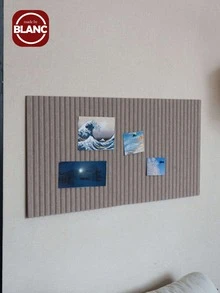 Madebyblanc 1 件无需钻孔垂直矩形现代织物框架壁挂式毛毡板，适用于照片墙、公告板、备忘板、DIY 工艺品 - 可拆卸，带软木板和备忘板，适用于墙面装饰、房间装饰、派对照片展示、惊喜公告、卧室、书房、客厅、办公室、教室、宿舍的壁挂式收纳