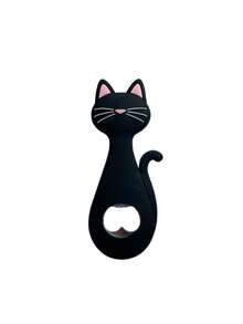Zazumi 1PC Silicone Creative Fridge Magnet Cute Cat Bottle Opener Dual Use Kitchen Tool For Beer Cap Opening And Home Decor Accessory - Multicolor - View 9