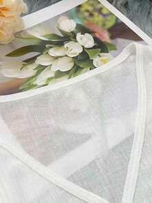 Resyla Nouveau cardigan chemise pour femmes, style léger d'été avec poignets retroussés - Blanc - Voir 5