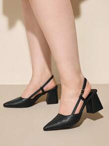 CUCCOO CURVES Women's Fashion Versatile Pointed Toe Wide Fit Pumps