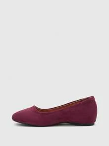 CUCCOO BIZCHIC Women's Fashionable Versatile Commuting Casual Flats - Burgundy - View 10