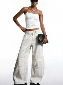 LYSMO Áo yếm nữ mùa hè Slim Fit màu trơn gợi cảm hở lưng - trắng - Xem 4