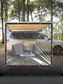 Waterproof Cloth, Rainproof Cloth RV Awning Expansion Link Windshield Transparent Rainproof Outer Account, With Windproof And Weather-Resistant, Durable Material, Essential For Outdoor RV In Rainy And Windy Weather, Camping, RV, Balcony, Garden Furniture, Greenhouse, And Winter Firewood Storage - Transparent - View 9
