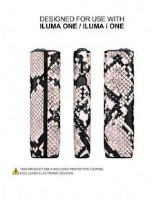 1 件 12*3.5 厘米适用于 IQOS ILUMA ONE 防摔保护套适用于 Iqos Iluma I One 保护套用于装饰时尚配件表面动物印花 PU 皮革礼物，全面保护，减震，防滑