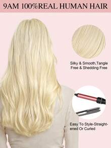 9AM Hair 7PCS Straight Clip In 100% Human Hair Extensions 14-24inches 115G Double Weft Invisible Clip Hair Extensions For Salon Natural High Quality Real Remy Human Hair Silky Seamless Winter Christmas Halloween Costumes Autumn Outfits Women Fall - S60A - View 9