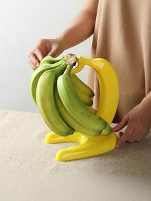 Joivida 1个锅架，创意黄色香蕉形挂钩，樱桃色放置挂钩，水果保鲜收纳香蕉形挂钩架，适用于客厅和厨房，家居用品