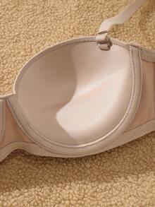 DesireSculpt 3pcs/Set Women's Solid Color Simple Daily Underwire Bra - Multicolor - View 4